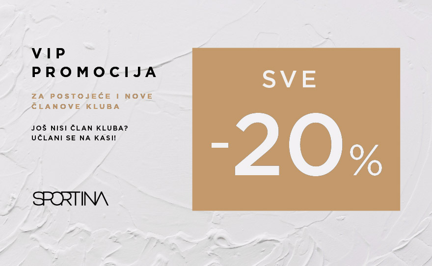 20% popusta na vaše omiljene brendove u radnji Sportina