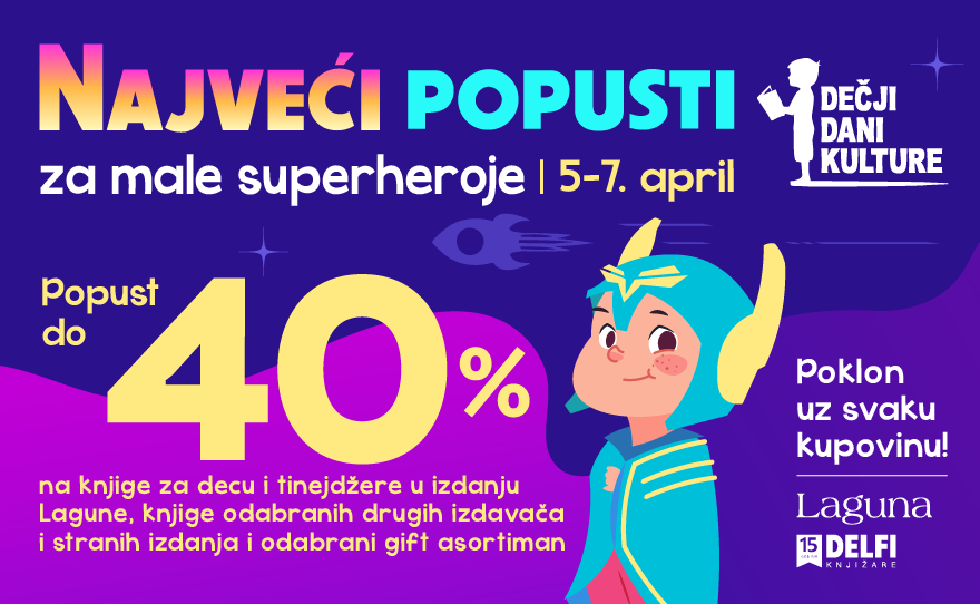 Laguna i Delfi knjižare. Popusti za kupovinu dečjih knjiga.