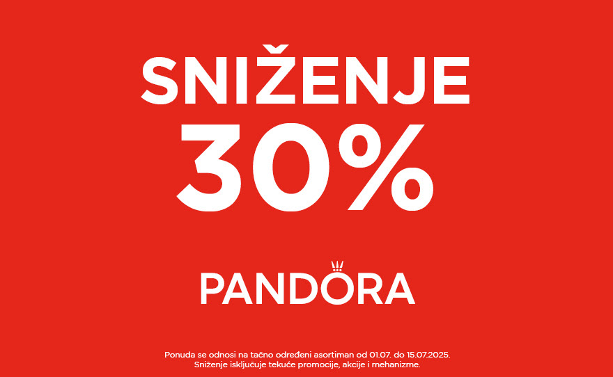 Iskoristi 30% popusta u Pandora radnji!