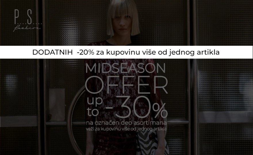 PS Fashion – Dodatnih 20% na označen deo asortimana