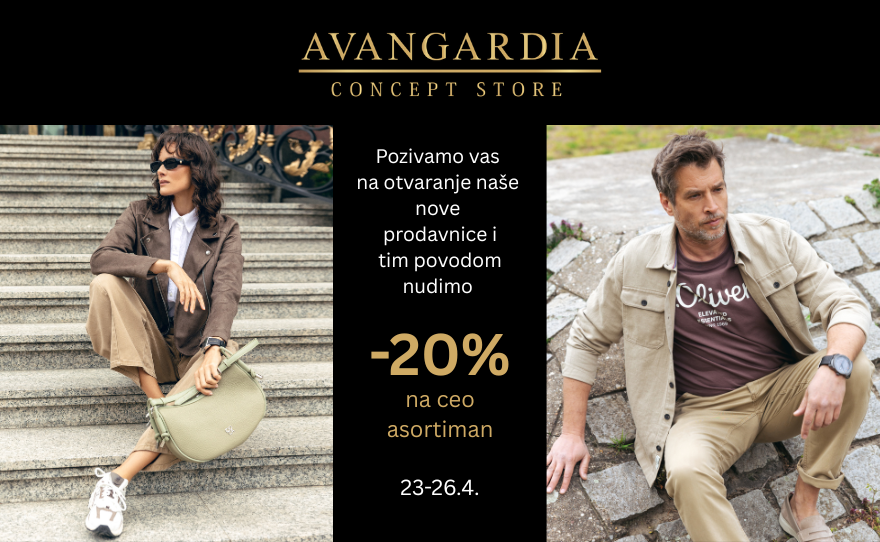 Avangardia Concept Store – 20% popusta na ceo asortiman