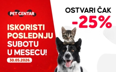 -25% na ceo asortiman u Pet centru!