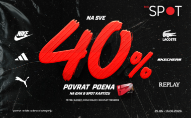 🔥 40% POVRATA POENA na Đak&Spot karticu!