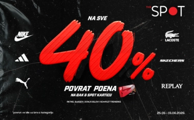 🔥 40% POVRATA POENA na Đak&Spot karticu!