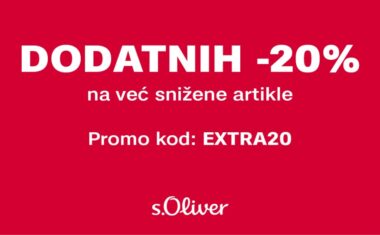 Dodatnih -20% na već snižene artikle u S. Oliver radnji!