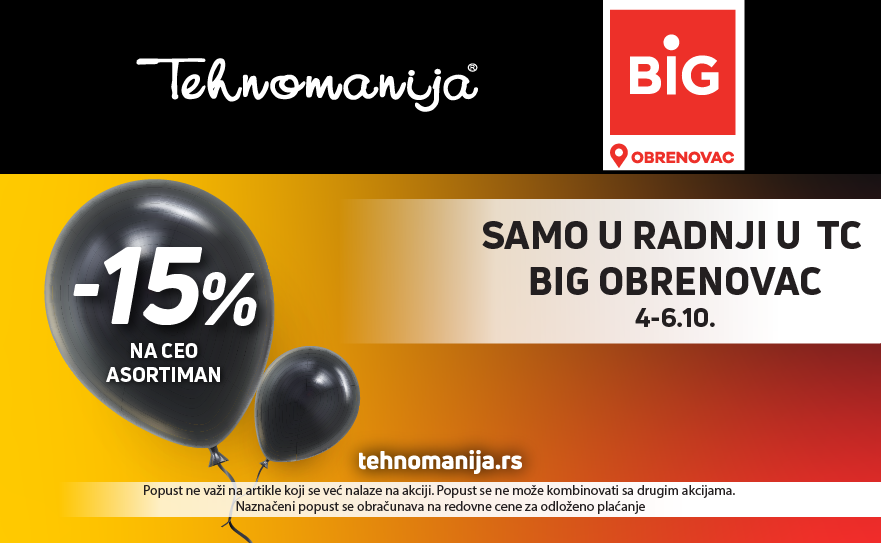Tehnomanija Popust – 15% na Ceo Asortiman!