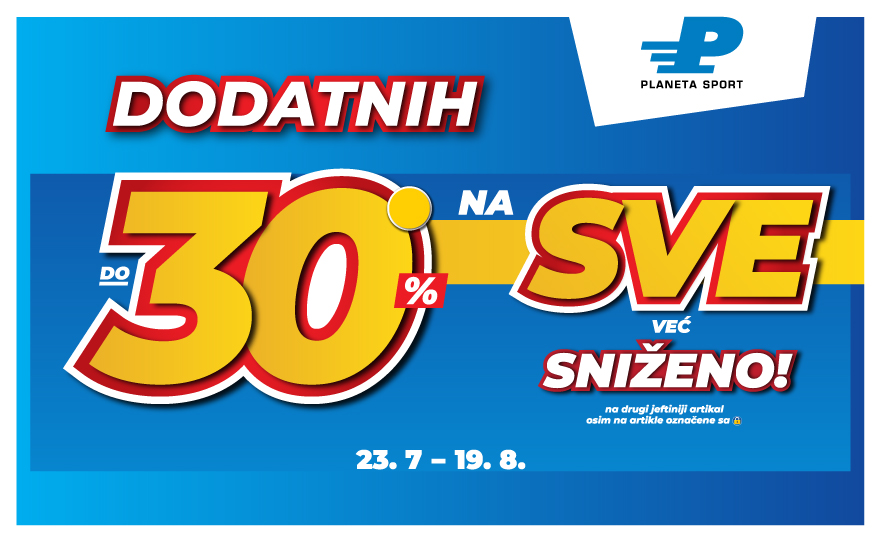 Veliko sezonsko sniženje u Planeta Sport prodavnici u našem centru!