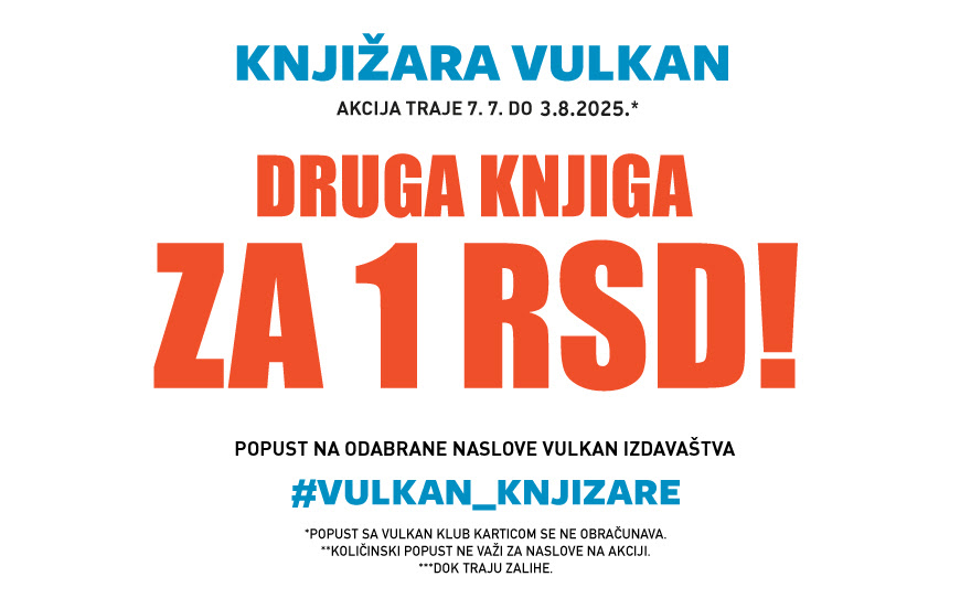 Vulkan akcija: Kupi jednu knjigu, drugu ponesi za 1 dinar