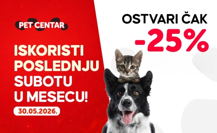 -25% na ceo asortiman u Pet centru!