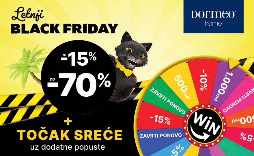 Letnji Black Friday u Dormeo Home radnji!