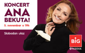 KONCERT ANA BEKUTA, 5. novembar u 19h
