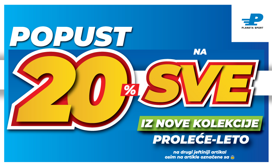 Iskoristi 20% popusta na kompletnu novu kolekciju proleće/leto