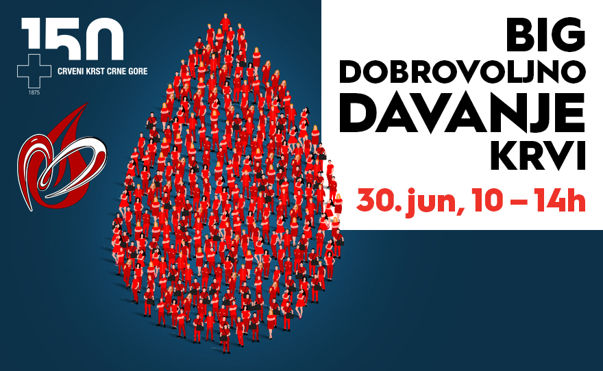 🩸 BIG DOBROVOLJNO DAVANJE KRVI, 30. JUN 10-14h🩸