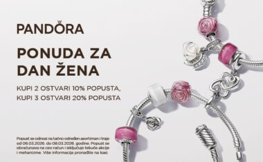 Pandora – Kupi 2, ostvari 10% popusta; kupi 3, ostvari 20% popusta