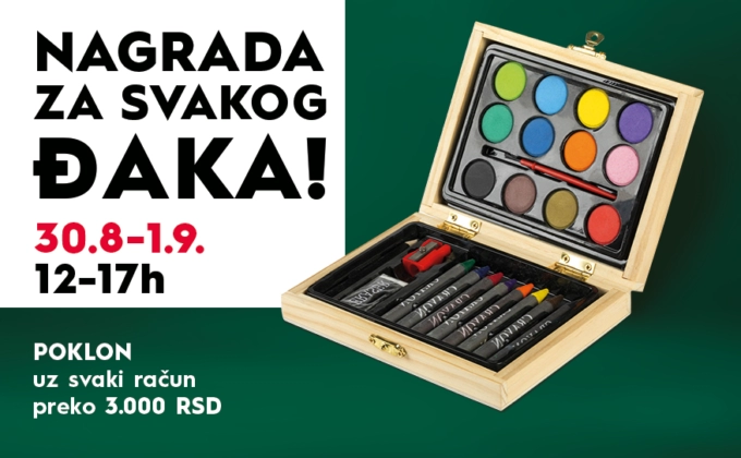 BACK TO SCHOOL AKCIJA, 30. 8 – 1. 9, OD 12H DO 17H!