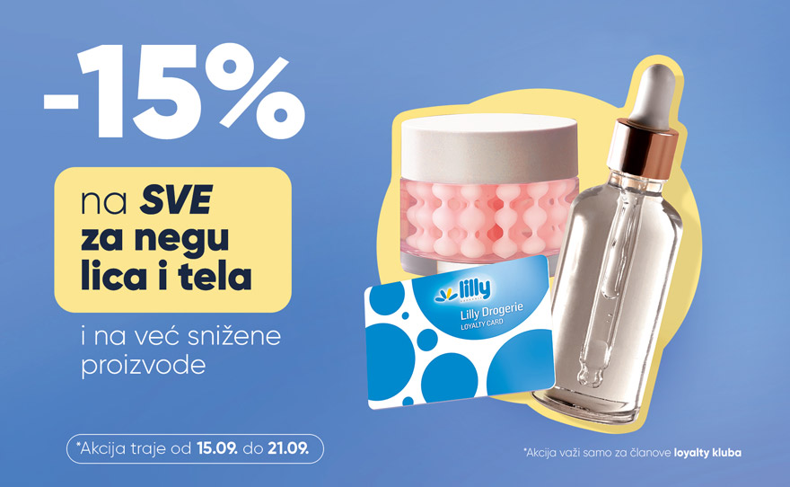 Lilly – 15% na sve za negu lica i tela!