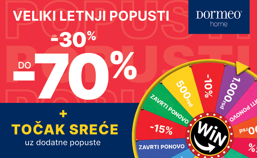 Točak sreće u Dormeo home prodavnici