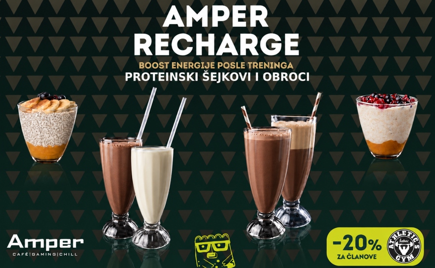 AMPER RECHARGE: Napuni energiju uz 20% popusta za članove Athletic’s Gyma