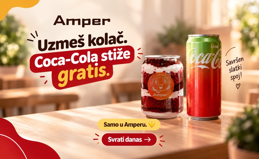 Novi kolač uz poklon sok u Amperu!