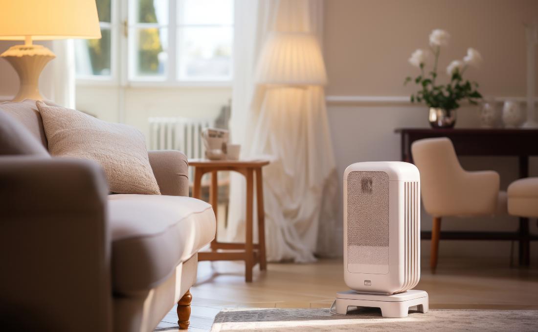 Pokretna klima u sobi.