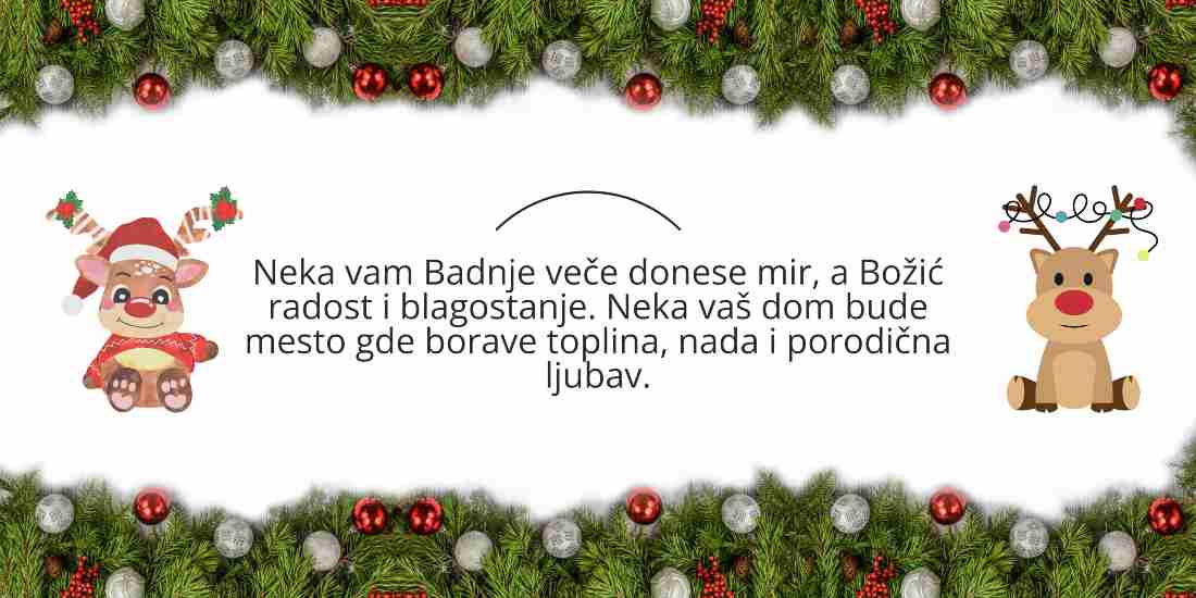Čestitka za badnje veče i Božić.