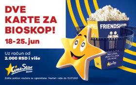 DVE KARTE ZA BIOSKOP -18-25. JUN