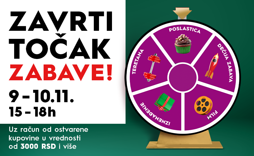 🎡ZAVRTI TOČAK ZABAVE, 2-3. novembar, 15-18h 🎡