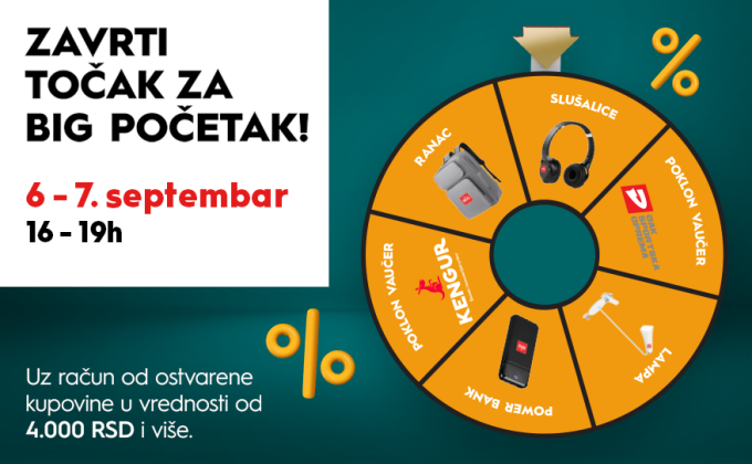 🎡ZAVRTI TOČAK ZA BIG POČETAK! 30-31. avgust – ODLOŽENO