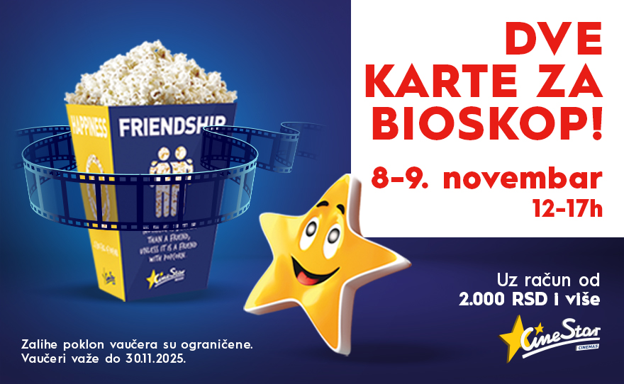 DVE KARTE ZA BIOSKOP NA POKLON 🎁📽️