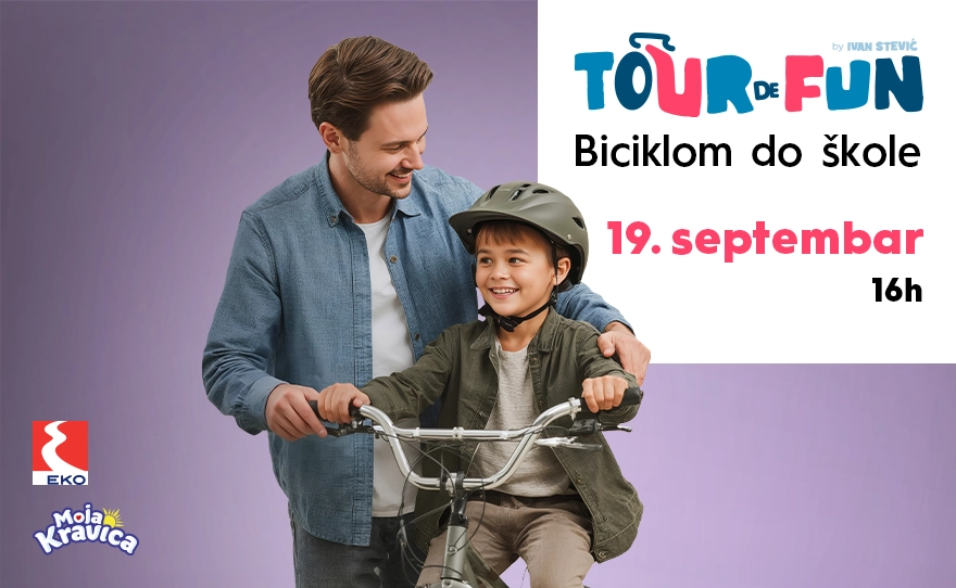 🚴♂️ TOUR DE FUN | Biciklom do škole, 19. septembar od 16h 🚴♂️